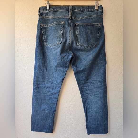 Everlane high rise cropped 23 inseam Jeans Raw Hem size 28 - Picture 6 of 10